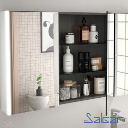 Armoire de toilette miroir et 3P avec éclairage latéral ALLIANCE 1000 - SALGAR 83222