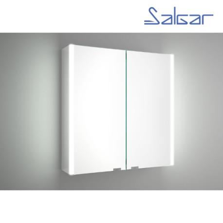 Armoire de toilette miroir et 2P avec éclairage latéral ALLIANCE 600 - SALGAR 83218