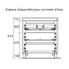 Meuble de salle de bain SPIRIT 600 3 tiroirs métalliques NOYER MAYA - SALGAR 102758