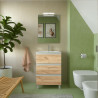 Meuble de salle de bain SPIRIT 600 3 tiroirs métalliques CHÊNE AFRICAIN - SALGAR 102756