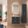 Meuble de salle de bain UNIIQ 600 2 tiroirs anthracite mat - SALGAR 96594