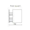 Meuble de salle de bain UNIIQ 600 2 tiroirs anthracite mat - SALGAR 96594