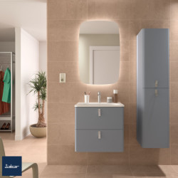 Meuble de salle de bain UNIIQ 600 2 tiroirs humo - SALGAR 96614