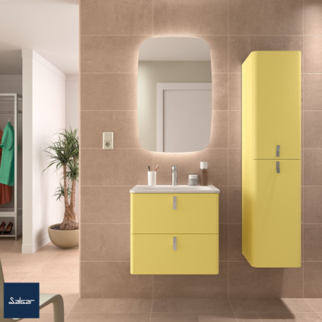 Meuble de salle de bain 2 tiroirs UNIIQ 600 paja - SALGAR 96602