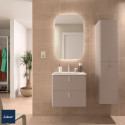 Meuble de salle de bain 2 tiroirs UNIIQ 600 taupe mat - SALGAR 96608