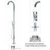 Colonne de douche extérieur à 2 mitigeur chromé Pool - Bossini L00359030