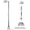 Colonne douche pour piscine 2 mitigeurs progressifs chromé NEK - Bossini L00382030