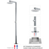 Colonne de douche extérieure à mitigeur progressif chromé Nek - Bossini L00385030