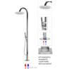 Kit colonne de piscine à 2 mitigeurs progressifs Tetis - Bossini L00387030