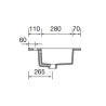 Plan vasque en porcelaine blanche IBERIA 810 - SALGAR 14712