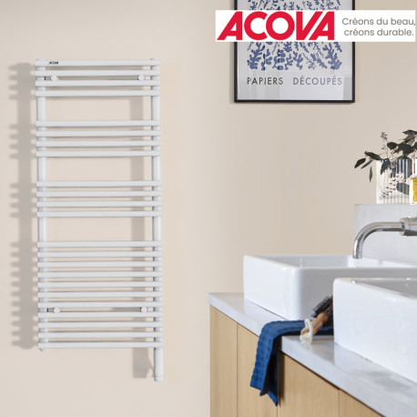 Sèche-serviette ACOVA CALA Symétrique IHC 500W blanc TLNSS050050ECZF