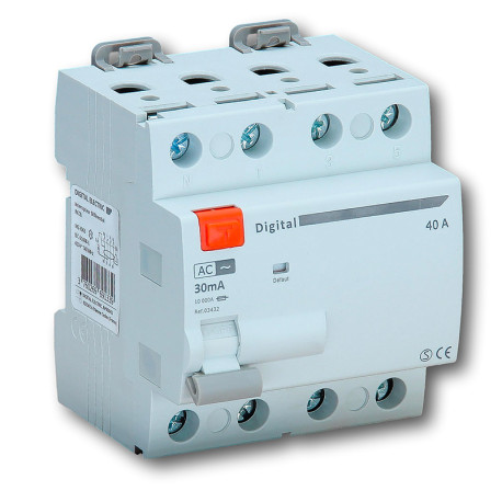 Interrupteur Différentiel 4x40A/300mA Type AC - Digital electric 03462