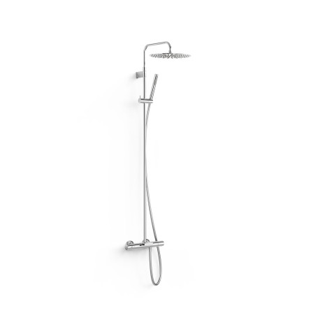 Ensemble de robinet thermostatique mural à 3 voies pour baignoire et douche Chrome - TRES 19031212