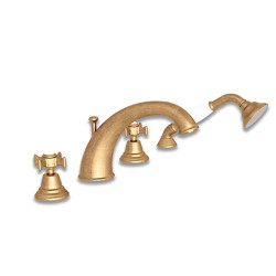 Bain/douche chambord 4 trous sur gorge vieux bronze mat - CRISTINA ONDYNA CH10493 