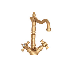 Lavabo chambord bec potence mobile vieux bronze mat +vidage - CRISTINA ONDYNA CH11193 