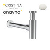 Siphon de lavabo laiton white mat - CRISTINA ONDYNA AC39024 