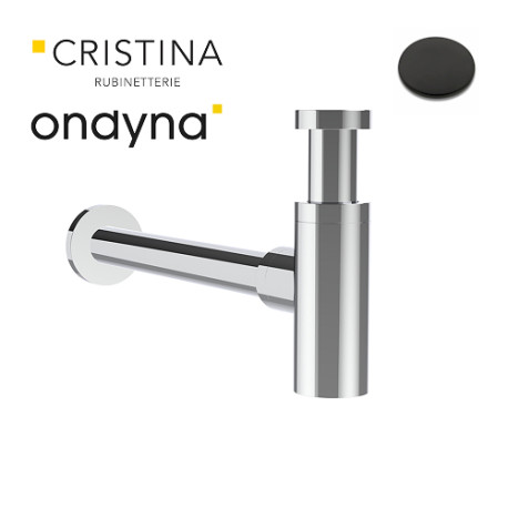 Siphon de lavabo laiton black mat - CRISTINA ONDYNA AC39013 