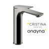 Mitigeur lavabo mi-haut avec vidage up&downmetal brosse - CRISTINA ONDYNA BA22777 