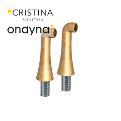 2 colonnettes hautes 130 mm mm3/4" vieux bronze mat - CRISTINA ONDYNA CH16093 