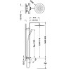 Ensemble de robinet thermostatique mural à 3 voies pour baignoire et douche Blanc mat - TRES 19031212BM 