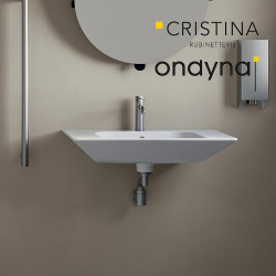 Vasque confort pmr 60x55 céramique blanc brillant - CRISTINA ONDYNA CT605501 