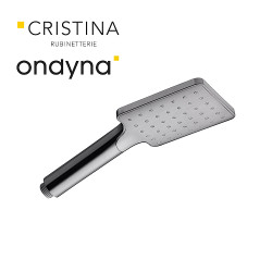 Douchette monojet carree metal brosse - CRISTINA ONDYNA PD18577 