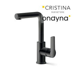 Mitigeur lavabo prime bec haut c 3 vidage plastique blackmat - CRISTINA ONDYNA PE22813 