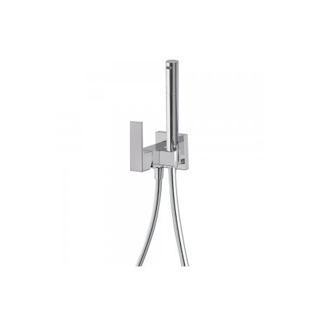 Mitigeur encastrable pour bidet/wc Support dorite ou gauhe, interchangeable. Flexible satin. - TRES 00612301