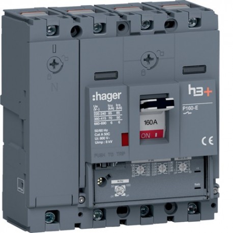 Disj.h3+P160 LSNI 4x160A 70kA - APPAREILLAGE DE TETE HAGER HES161GC