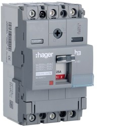 Disj.x160 3P 40kA 25A mag fixe - APPAREILLAGE DE TETE HAGER HNA025M