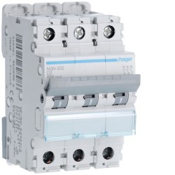 Disj.3P 6-10kA D-2A 3m - DISJONCTEURS MULTI. HAGER NGN302