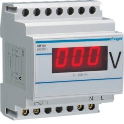 Voltmètre digital 500V - COMMANDE SIGNAL HAGER SM501