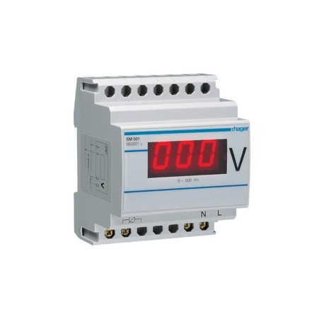 Voltmètre digital 500V - COMMANDE SIGNAL HAGER SM501