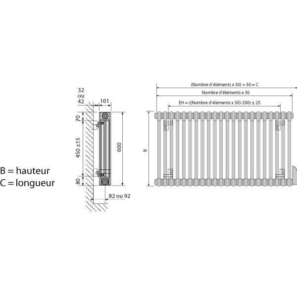 Radiateur inertie fluide LVI EPOK Horizontal - Radiateur electrique - Vita  Habitat