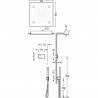 Kit de douche thermostatique électronique et encastré SHOWER TECHNOLOGY CHROMOTHERAPY avec Contrôle électronique compris (blanc)