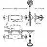 Douche thermostatique Douchette à main anticalcaire avec support orientable. Flexible double agrafage - TRES 24216409LV