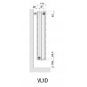 Radiateur chauffage central ACOVA - FASSANE Pack VLXD horizontal double à ailettes 2059W VLXD-074-100