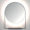 MIROIR ROND AVEC TABLETTE 60 BLACK MAT SENSOR ON/OFF - CRISTINA ONDYNA MNR60