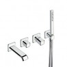 FACADE MITIGEUR ENCASTRE BAIN DOUCHE ITALY POIGNEE CHROME EX IT108 - CRISTINA ONDYNA IT10251