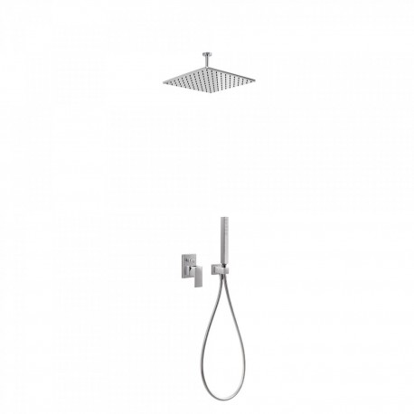 Kit de douche encastré CUADRO avec fermeture et régulation du débit - TRES 00618080 Kit de douche encastré CUADRO avec fermeture