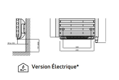 Sèche-serviettes électrique acier TAHITI Blanc 1000W + Soufflant Speed'Air  - 1530 x 600 mm - Finimetal