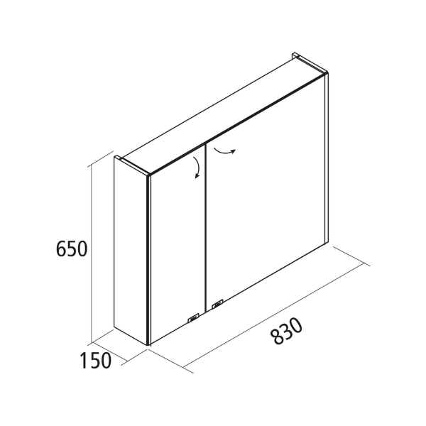 Armoire de toilette alliance 800 schema