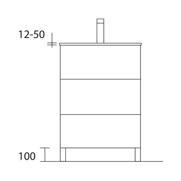 Schema de l'ensemble de 4 pieds 100 mm