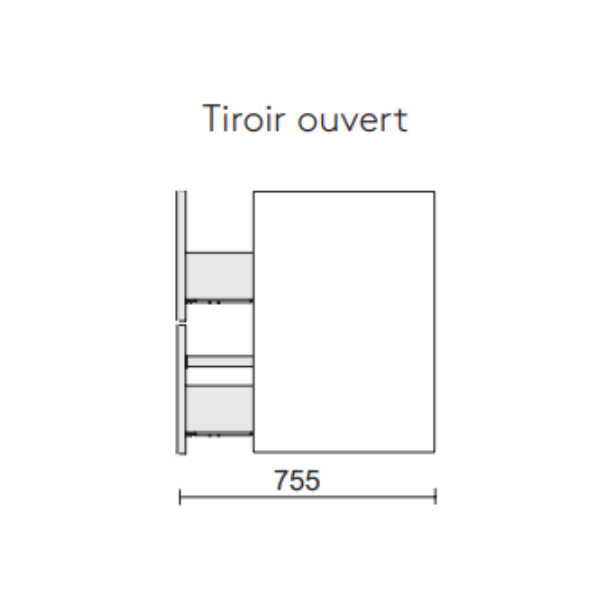 Meuble de salle de bain UNIIQ 600 2 tiro