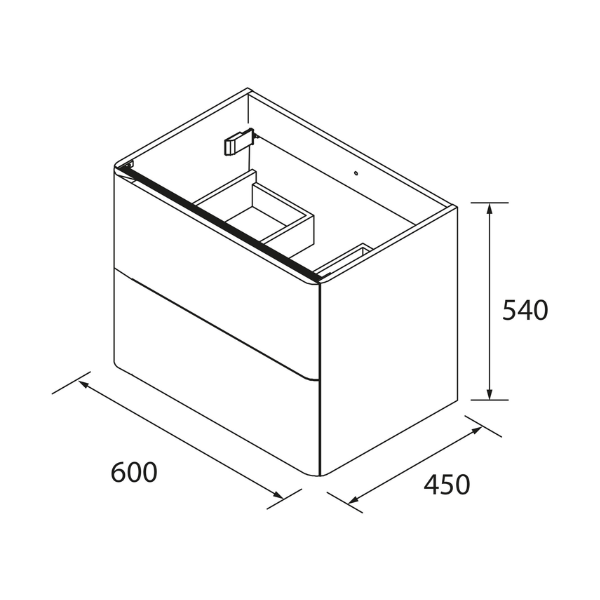 Meuble de salle de bain UNIIQ 600 2 tiro